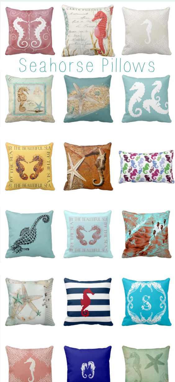 Seahorse Throw Pillows